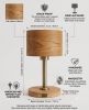 Nightstand Lamp, Small Bedside Light, Handmade Wood Table Lamp, Geometric Design, Modern Home Decor | Lamps by Vesta Corte