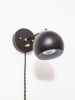 Pivoting Head Bedside Reading Wall Light, White and Gold | Sconces by Retro Steam Works. Item made of fabric & metal compatible with mid century modern and industrial style