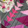 Love Birds- Grey, Lap Size | Quilt in Linens & Bedding by Delightfully Quilted by Maria. Item composed of fabric