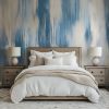 SOFT WASHED IKAT — Powder Blue & White Ikat Wallpaper Pattern | Wall Treatments by ELLE WALLS