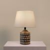 Naybu Straight Table Lamp | Lamps by Home Blitz. Item made of wood & cotton compatible with boho style