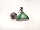 Swinging Adjustable Wall Light - Industrial Sconce - Gray | Sconces by Retro Steam Works. Item made of metal works with industrial style