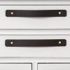 Chocolate Leather Handle [Round End] | Pull in Hardware by Keyaiira | leather + fiber | Artist Studio in Santa Rosa. Item made of fabric with leather