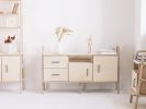 Mid Century Modern Bookcase, Mid Century Bookcase w/ drawers | Book Case in Storage by Plywood Project. Item made of oak wood works with minimalism & mid century modern style