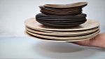 Rustic Ceramic Dinner Plates Set, 3 pieces Dinnerware set | Dinnerware by YomYomceramic. Item made of stone