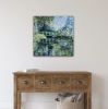 Monets Garden Bridge | Oil And Acrylic Painting in Paintings by Meredith H. Item composed of canvas in boho or mid century modern style