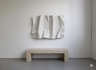 3D Textured Plaster Wall Art – Handmade Sandy White Sculpture | Wall Sculpture in Wall Hangings by Vaiva Art Atelier