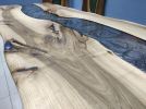 Custom Order Live Edge Walnut Epoxy Table -Metallic Gray | Dining Table in Tables by LuxuryEpoxyFurniture. Item made of wood with synthetic