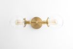 Vanity Lighting - Brass Black Vanity - Model No. 7350 | Sconces by Peared Creation. Item made of brass with glass