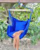 Blue Hanging Chair Hammock Swing | CLASSIC BLUE | Chairs by Limbo Imports Hammocks. Item made of wood with cotton