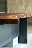 Walnut + Steel Reception Desk | Tables by Simon Silver Designs