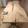 Farmhouse table | Rustic table | Dining Table in Tables by Ironscustomwood. Item composed of walnut & metal