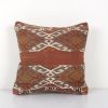 Square Turkish Jajim Kilim Pillow Cover, Unique Patterned Re | Cushion in Pillows by Vintage Pillows Store