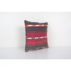 Vintage Turkish Handmade Striped Kilim Cushion, Flat-Weave K | Pillows by Vintage Pillows Store