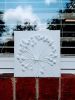 Dandelion textural painting, white flower sculptured wall | Oil And Acrylic Painting in Paintings by Natasha Kanevski. Item made of canvas compatible with minimalism and contemporary style