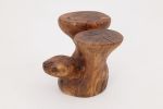 Logniture, Walnut Solid Wood Sculptural Side Table, Original Contemporary Design | Tables by Logniture