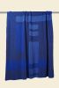 Geometric Blanket in Blue | Linens & Bedding by BOI. Item made of cotton compatible with contemporary style