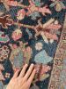 DAZZLING & RARE European-Sized Indigo Blooming Jungle | Area Rug in Rugs by The Loom House. Item composed of fabric & fiber