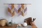 Three of Hearts Wall Art | Macrame Wall Hanging in Wall Hangings by Modern Macramé by Emily Katz. Item composed of cotton