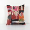 Handmade Patchwork Square Kilim Rug Pillow Cover, Vintage Fa | Cushion in Pillows by Vintage Pillows Store