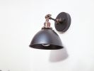 Bedside Adjustable Reading Wall Light, Black & Antique Brass | Sconces by Retro Steam Works. Item composed of fabric and brass in mid century modern style