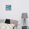 Framed Print - Reef - Blue Fluid Abstract Ocean Foam | Work by Eman's Gallery