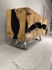 Epoxy Wood Credenza - Mappa Burl Wood Resin Credenza | Storage by Tinella Collection. Item composed of wood & synthetic compatible with boho and contemporary style