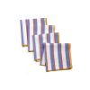 Mondrian Primary Colors Striped Cocktail Napkins, Set of 4 | Linens & Bedding by Willow Ship