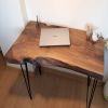 32x18.5x28.75 Custom Walnut Office Wood Desk for Tyley Ross | Tables by Ironscustomwood