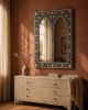 Bone Inlay Mirror Moroccan Arch Wall Mirror Bathroom Vanity Decor | Decorative Objects by IKKAZA