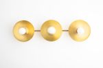 3 Light Vanity Light Fixture - Model No. 2681 | Sconces by Peared Creation. Item composed of brass