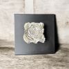Hand-Sculpted 3D Peony Floral Tile on Canvas | Wall Sculpture in Wall Hangings by Leramic. Item made of canvas works with contemporary style