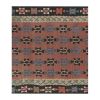 70s Vibrant Colors Striped Design Turkish Kilim Rug | Area Rug in Rugs by Vintage Pillows Store