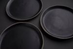 BLACK on GREY , Handmade handcrafted anthracite stoneware | Plate in Dinnerware by Laima Ceramics. Item composed of stoneware in minimalism or contemporary style