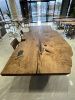 One Piece Chesnut Table - Live Edge Conference Table | Dining Table in Tables by Tinella Collection. Item composed of wood & synthetic compatible with boho and country & farmhouse style