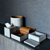 Dual Tone Gray with Suede Room Set | Decorative Objects by Rikan