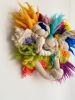 Vibrant and festive woven wall art tapestry | Wall Hangings by Awesome Knots. Item composed of cotton & fiber