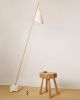 Natural Wooden Lamp | Floor Lamp in Lamps by VANDENHEEDE FURNITURE-ART-DESIGN. Item composed of wood and paper in boho or contemporary style
