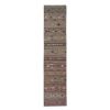 Vintage Beige Blue Caramel Striped Turkish Kilim Rug Runner | Runner Rug in Rugs by Vintage Pillows Store. Item made of wool & fiber