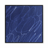 Gestural Marks in Marine by DSCVR Art Framed Square Canvas | Prints in Paintings by ArtCollectiv