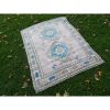 Vintage Pastel Turkish Anatolian Kars Oushak Rug | Area Rug in Rugs by Vintage Pillows Store. Item composed of cotton and fiber