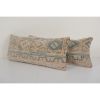Handwoven Oushak Rug Pillow, Set Bohemian Carpet Lumbar | Sham in Linens & Bedding by Vintage Pillows Store. Item composed of cotton and fiber