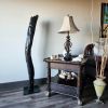 Black Stained Driftwood Sculpture "Willing and Sable" | Sculptures by Sculptured By Nature  By John Walker. Item made of wood works with minimalism style