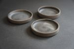 SET of 2 saucer/small plate/little dish, rustic grey matte | Tableware by Laima Ceramics. Item composed of stoneware in minimalism or rustic style