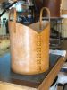 14in London Tan Leather Basket | Storage Basket in Storage by Harrow and Sickle Leather Design
