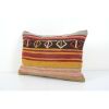 Orange Oriental Boho pillow Kilim pillow cover Chair pillow | Sham in Linens & Bedding by Vintage Pillows Store. Item composed of cotton & fiber