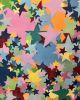 Shooting Stars 24"x 24" | Oil And Acrylic Painting in Paintings by Emeline Tate. Item composed of canvas and synthetic
