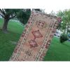 Antique Kurdish Muted Pale Rug Runner, Vintage Turkish | Runner Rug in Rugs by Vintage Pillows Store. Item made of cotton