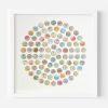 Vintage World Map Dots Collage, Circle #2 | Paintings by Amelia Coward