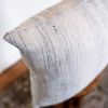 Navy Striations on Beige Linen Pillow 20x20 | Pillows by Vantage Design